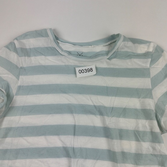 Pacsun Basics Crop Top Tshirt Womens Medium Blue White Striped - Picture 3 of 7